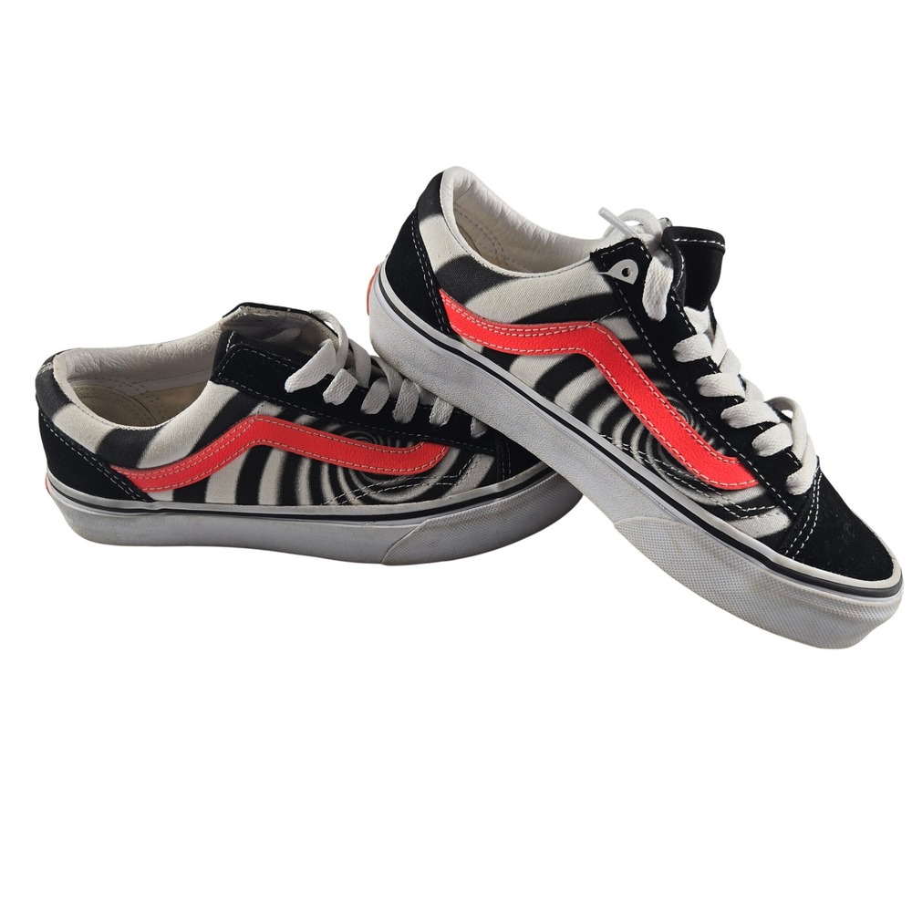 Vans Old Skool Women's 5.5 Zebra Stripe Black Neon Y2K Sneakers Animal Print